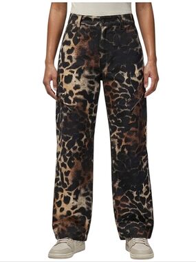 Jordan Chicago Cargo Pants  Leopard Print Archaeo Brown Streetwear Trendy Size L